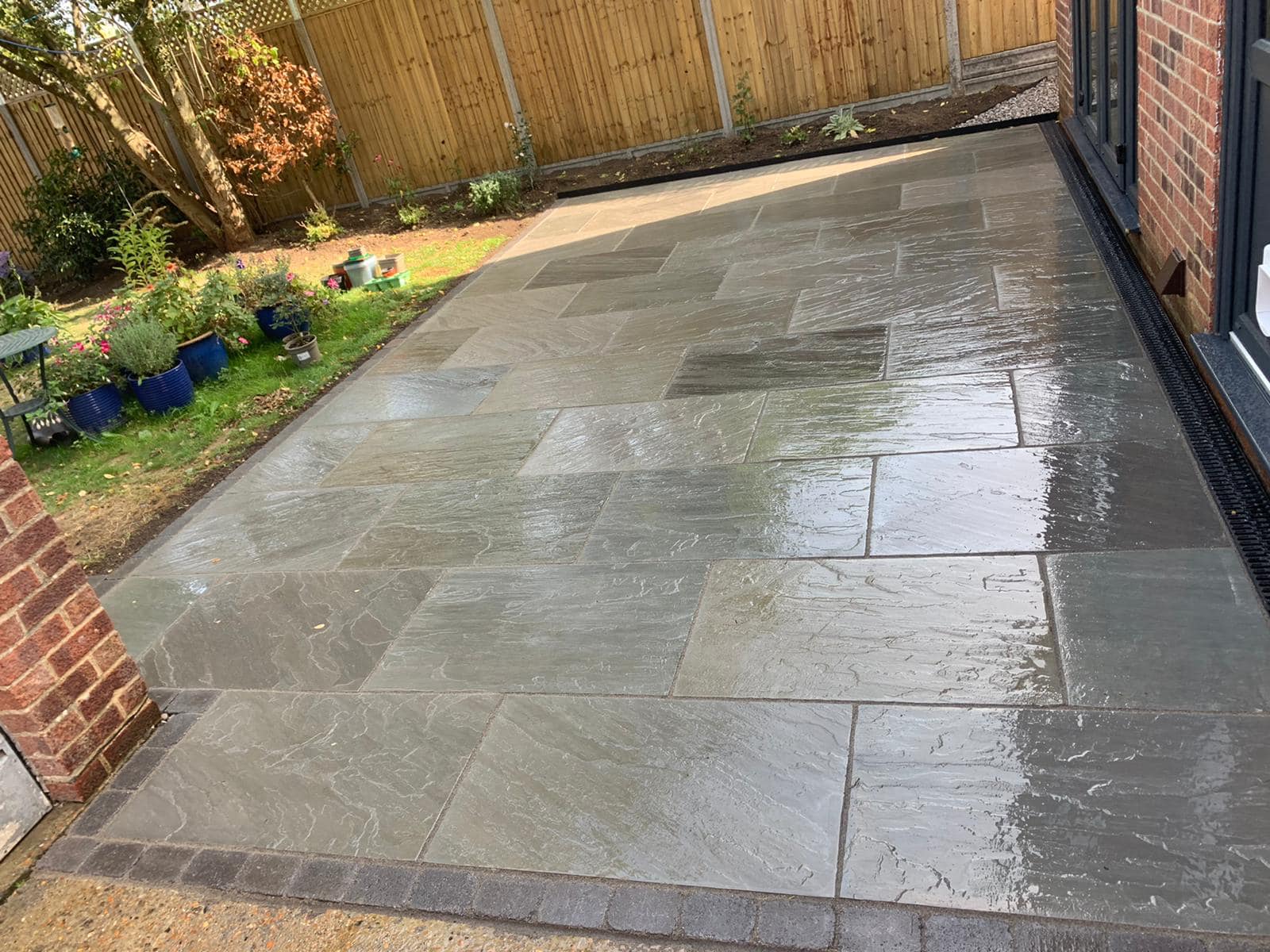 Newly laid patio